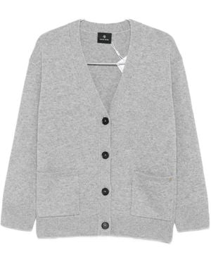 Anine Bing Grauer V-Ausschnitt Pullover Mit Taschen