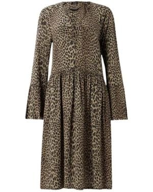 Zadig & Voltaire Kleedjes ,Veelkleurig ,Rinas Soft Leo Jurk - Naturel