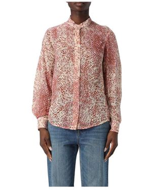 Isabel Marant Rote Seidenbluse Lange Ärmel