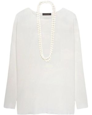 Elena Miro Long Sleeve Tops - White