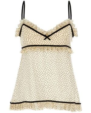 Valentino Garavani Sleeveless Tops - Natural