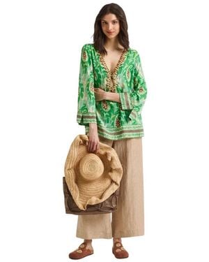Maliparmi Paisley Caftan - Grün