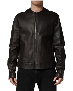 Dolce & Gabbana Leather Jackets - Black