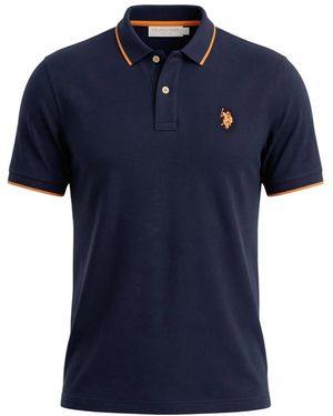 U.S. POLO ASSN. Tops ,Blauw ,Katoen Short Sleeve Polo