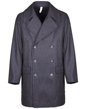 Hevò Double-Breasted Coats - Bleu