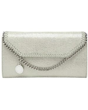 Stella McCartney Tassen ,Groen ,Leer Falabella Continental Wallet - Metallic