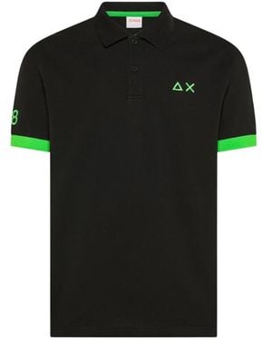 Sun 68 Polo Shirts - Black