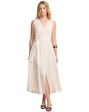 Kocca Viscose Button Dress - Naturel