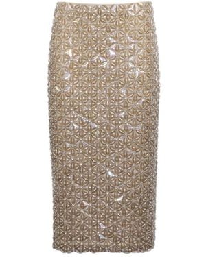 P.A.R.O.S.H. Midi Skirts - Natural