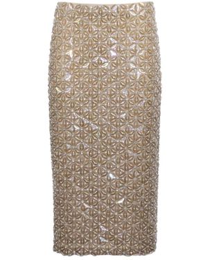 P.A.R.O.S.H. Midi Skirts - Natural