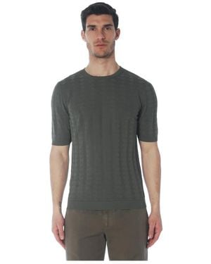 Irish Crone Round-Neck Knitwear - Grey