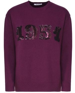 Max Mara Round-Neck Knitwear - Paars