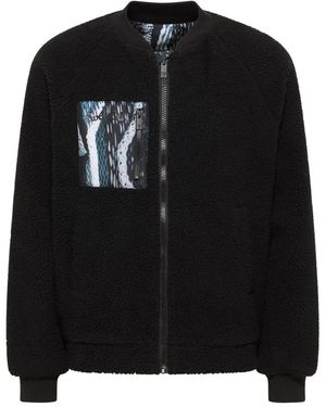 carlo colucci Reversible Teddy Jacket - Zwart