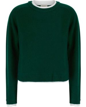 Semicouture Round-Neck Knitwear - Vert