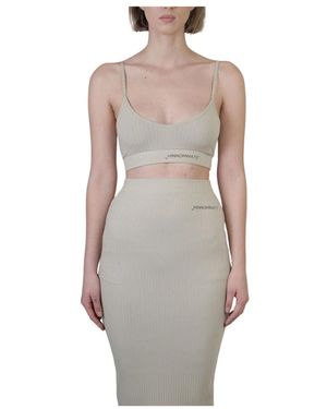 hinnominate Tops ,Ribgebreide Bra Top - Grijs