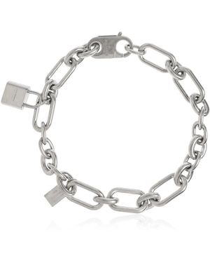 Acne Studios Accessoires ,Grijs ,Logo Padlock Necklace - Metallic
