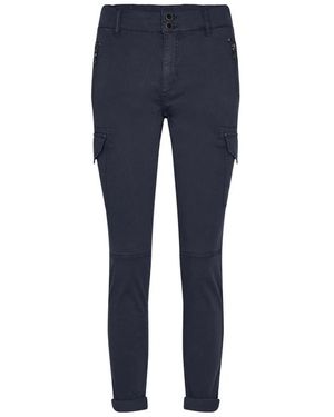 Mos Mosh Cargo Broek Met Ritsdetails - Blauw
