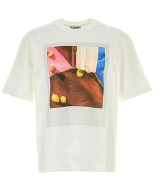 Jil Sander Graphic Print T-Shirt - Wit