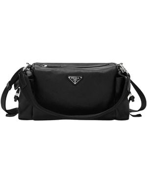 Prada Tassen ,Zwart ,Leer Explore Leren Tas