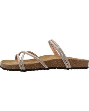 Geox Schoenen ,Brionia R Slippers - Bruin