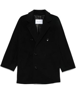 Max Mara Double-Breasted Coats - Negro