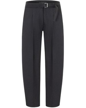 Cambio Broeken ,Zwart ,Wijde Broek - Blauw