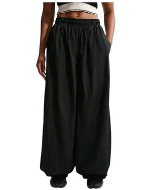 Nike Fitness ,Zwart ,Polyester Oversized High-Waisted Balloon Track Pants