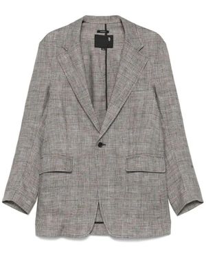 R13 Oversized Zerschlissener Blazer - Grau