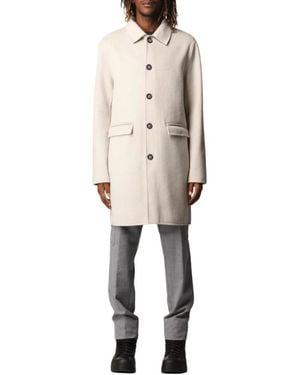 Paolo Pecora Single-Breasted Coats - Natural