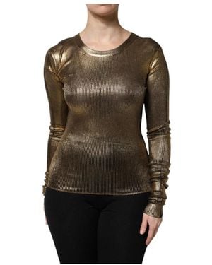 Dolce & Gabbana Round-Neck Knitwear - Yellow