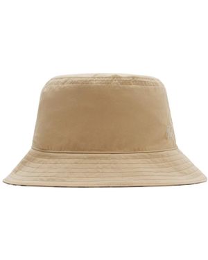 Burberry Accessoires ,Katoen Cotton Twill Bucket Hat - Naturel