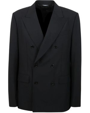 Dolce & Gabbana Jassen ,Zwart ,Wol Sicilia Light Jacket