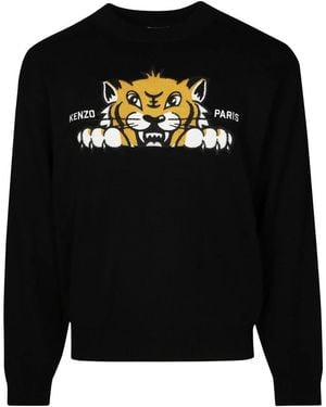 KENZO Round-Neck Knitwear - Nero