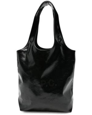A.P.C. Borsa Tote Con Logo - Nero