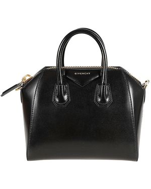 Givenchy Tassen ,Zwart ,Leer Zwarte Patentleren Top-Handle Tote Tas