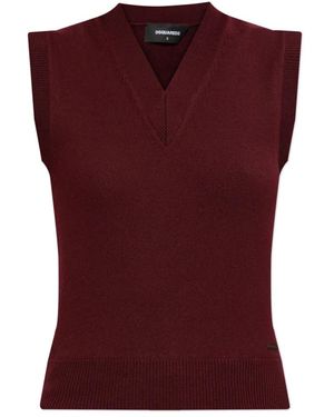 DSquared² V-Neck Knitwear - Violet