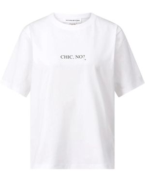 Victoria Beckham Chic Statement T-Shirt - Wit