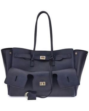Balenciaga Elegante Bel Air Schultertasche - Blau