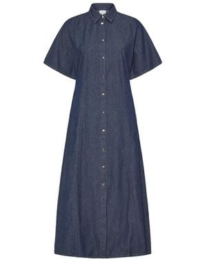 Ichi Kleedjes ,Blauw ,Denim Jurken