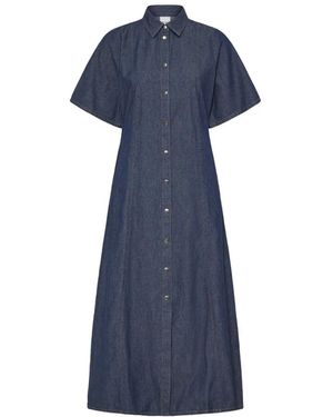Ichi Kleedjes ,Blauw ,Denim Jurken