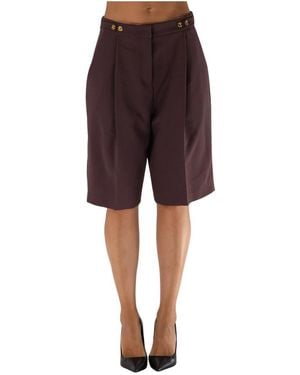 Elisabetta Franchi Elegantes Crêpe-Kleid Mit Schmuckaccessoire - Rot