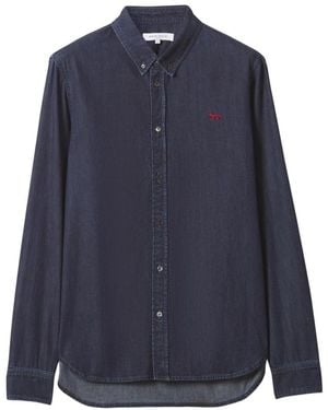 Maison Kitsuné Denim Shirts - Blu