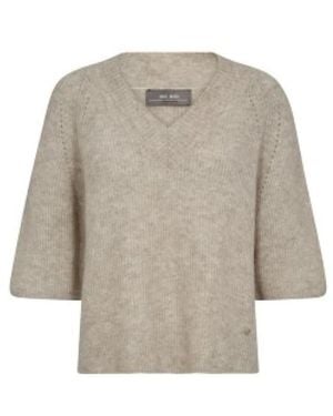Mos Mosh V-Neck Knitwear - Natural