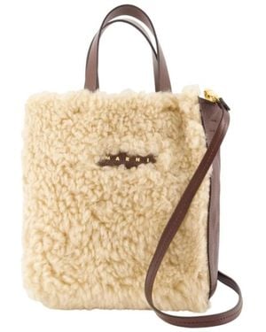 Marni Museo Soft Mini Montone Shopper Bag - Metallic