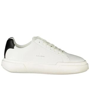 Calvin Klein Weiße Leder Damen Sneaker