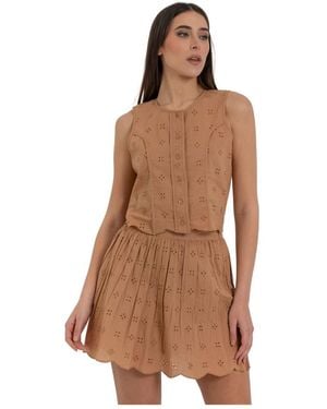 Kocca Sleeveless Tops - Brown