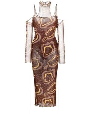 Julfer Midi Dresses - Brown