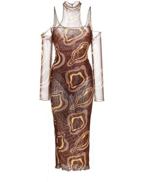 Julfer Midi Dresses - Brown