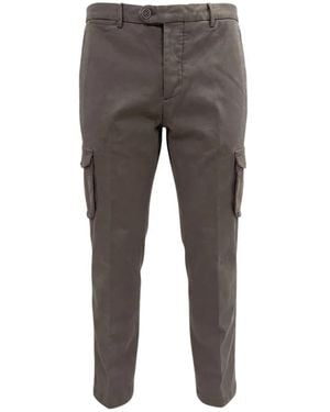 Kiton Broeken ,Groen ,Straight Broeken - Grijs