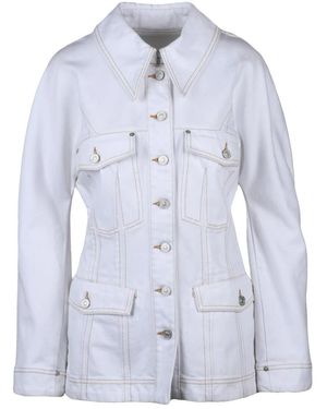 Givenchy Jassen ,Wit ,Denim Denim Jacket - Blauw